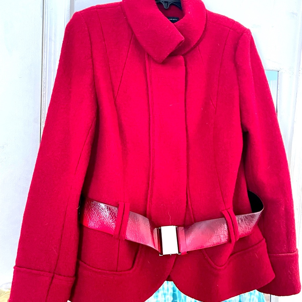 Red Coat with belt